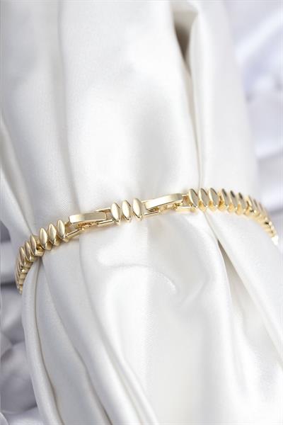 Pirinç VIP Seri Gold Renk Zirkon Taşlı Arpa Model Kadın Bileklik – PRT3500EB08961