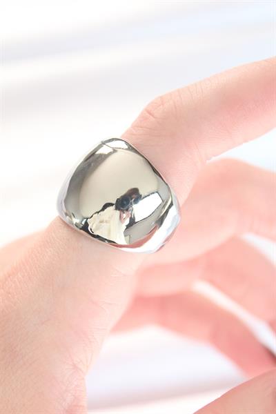 Silver Renk Ayarlanabilir Bombeli Ayna Yüzük – PRT3500EB01325
