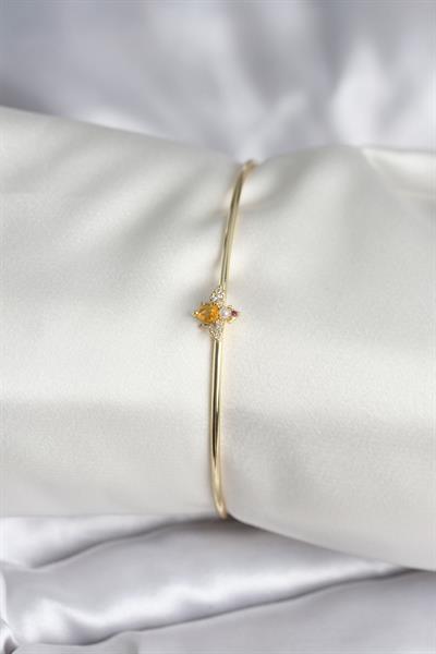 Sinek Figürlü Gold Renk Pirinç Kadın Bileklik – PRT3500EB09143