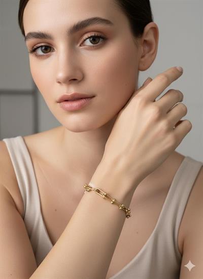 Tiffany Çelik Bileklik (Gold) Blk 2490