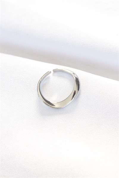 Yassı Silver Renk Ayarlanabilir Yüzük – PRT3500EB01304