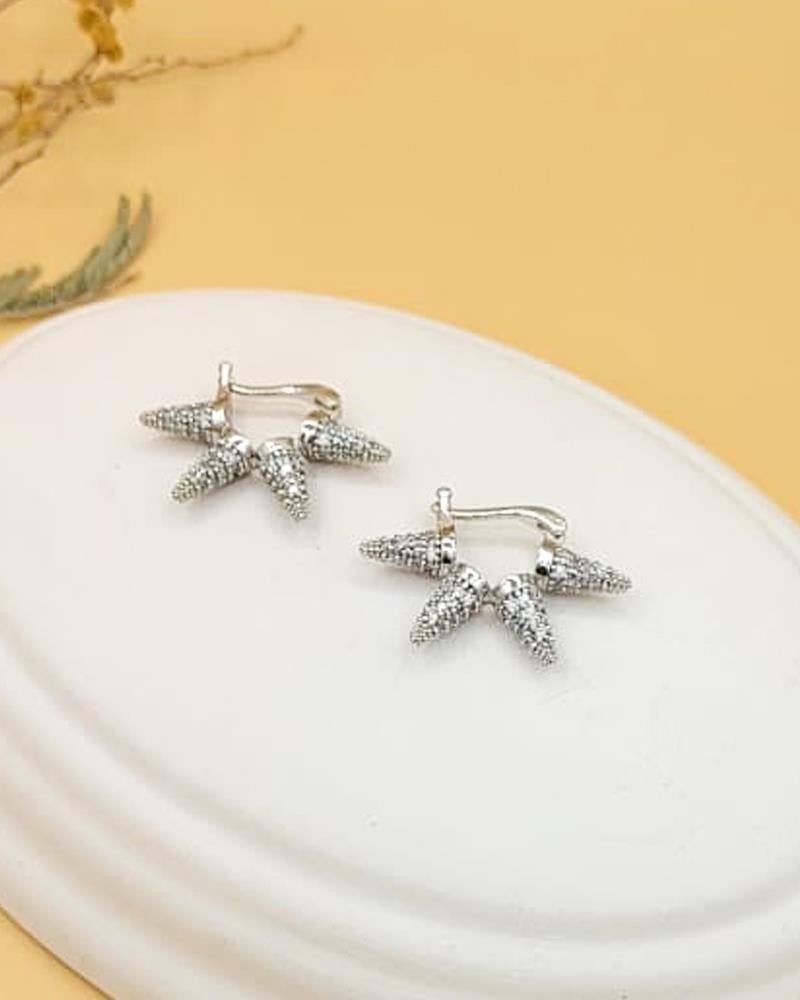 Çivi Model Silver Küpe