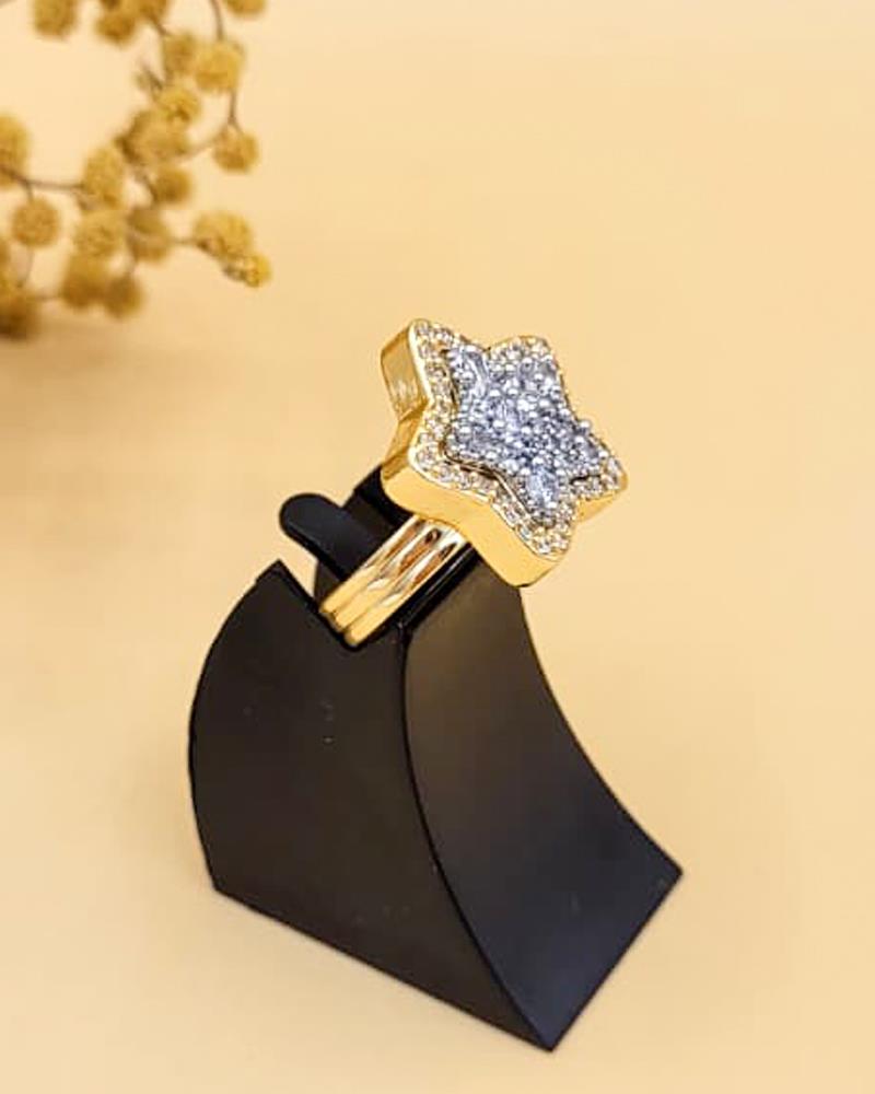 Işıltılı Yıldız Silver Gold Yüzük