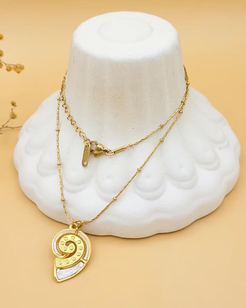 Sarmal Gold Çelik Kolye