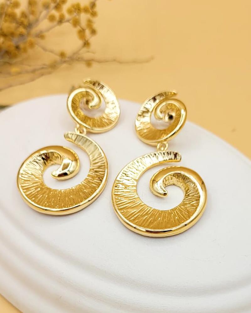 Selene Spiral Gold Küpe