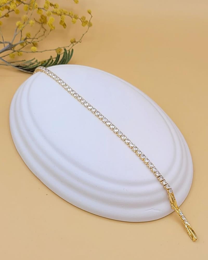 Suyolu Baget Bileklik Gold Renk