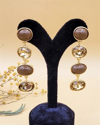 Amber Işıltısı Küpe