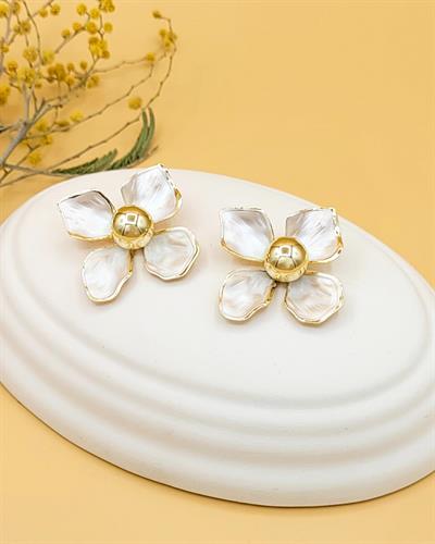 Krem Gold Yasemin Küpe