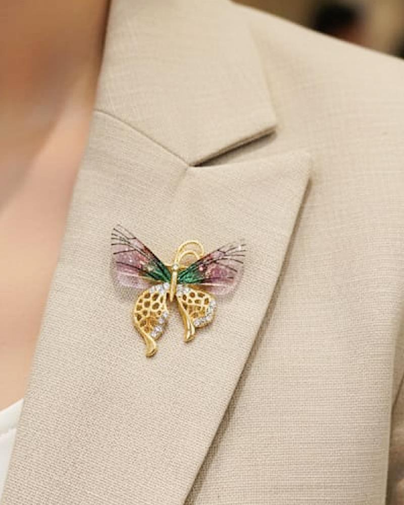 Aurora Kanatlı Kelebek Broş