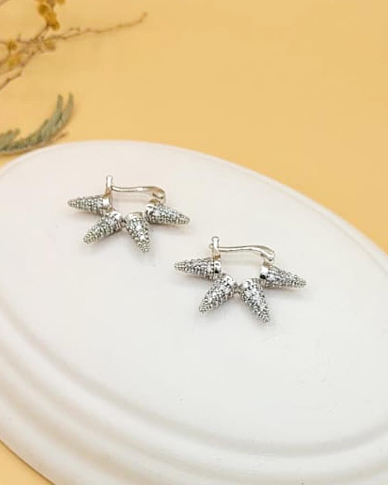 Çivi Model Silver Küpe