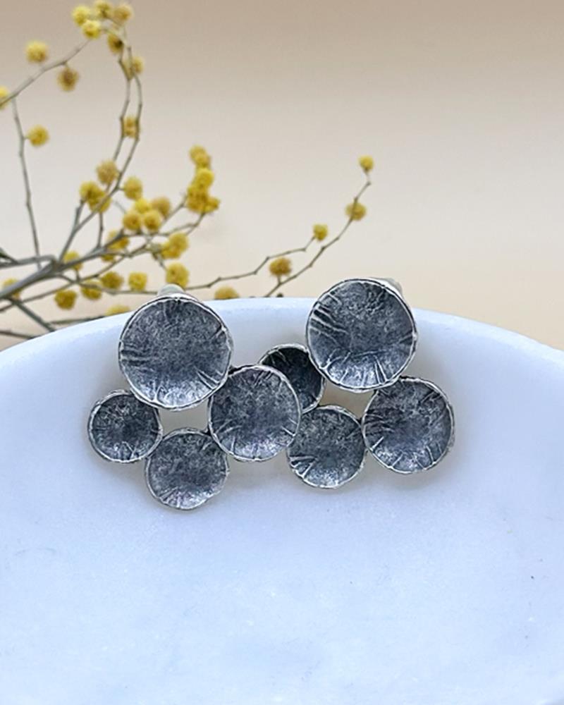 Dörtlü Çanak Eskitme Küpe