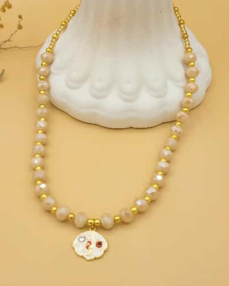 El Yapımı Altın Göz Kolye