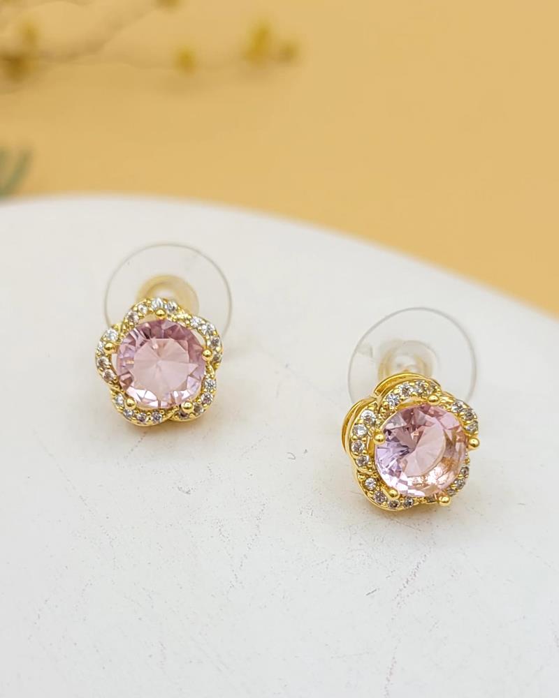 Florenta Işıltılı Pembe Küpe