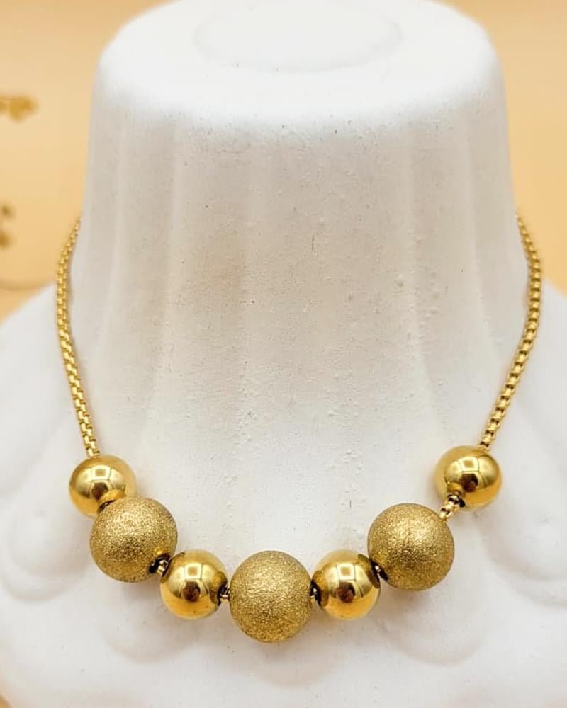 Gold Kum Tanesi Çelik Bileklik