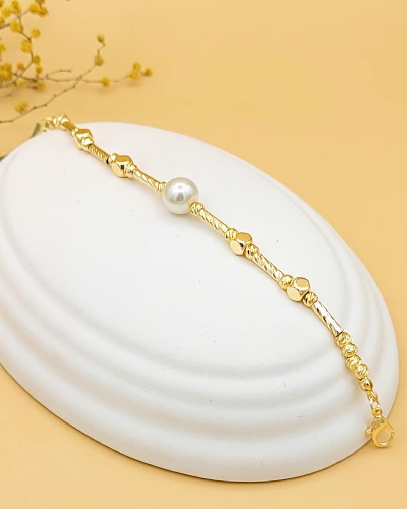 İnci Damla Gold Bileklik