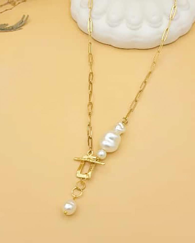 İncili Ataç Gold Kolye