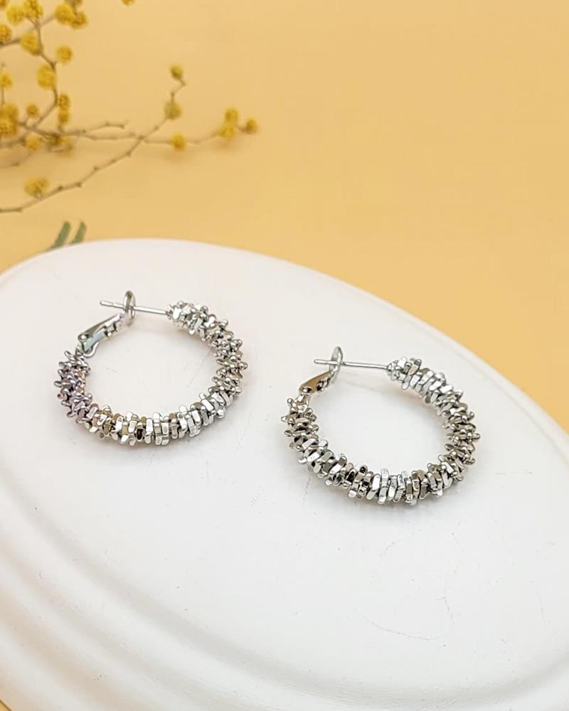 Işık Halkası Silver Küpe