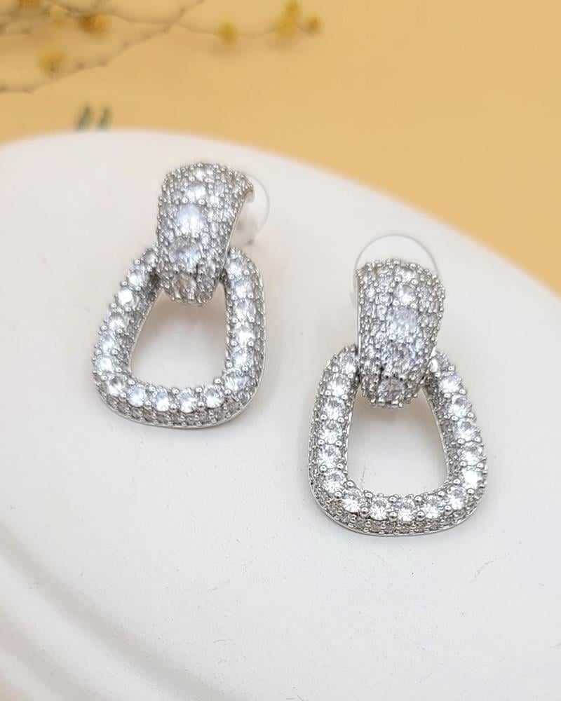 Işıltılı Zarif Geometrik Küpe