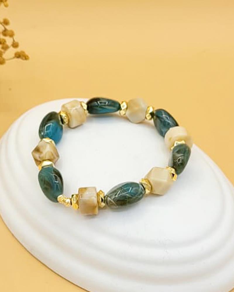 Karışık Geometrik Şekilli Renkli Akrilik Bileklik-2