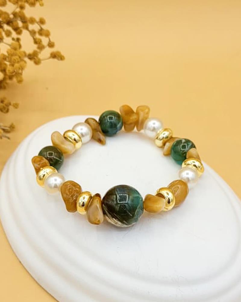 Karışık Geometrik Şekilli Renkli Akrilik Bileklik-1