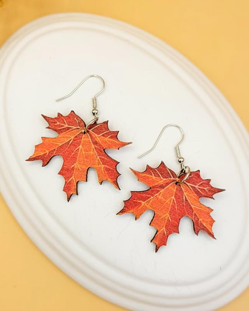 Maple Leaf Akçaağaç Küpe