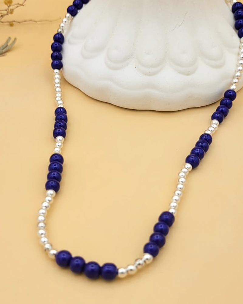 Midnight Blue El Yapımı Silver Kolye