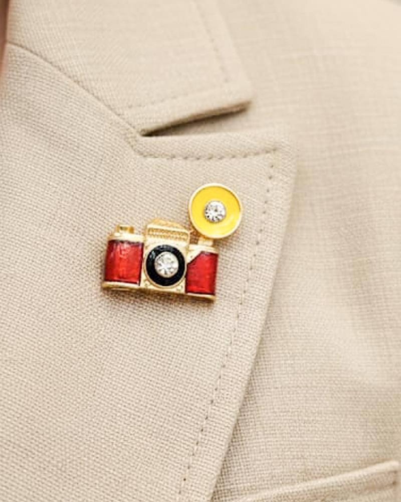 Retro Flash Kamera Broş