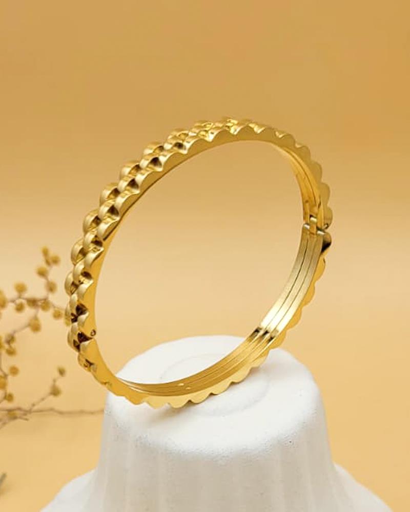 Rolex Model Gold Çelik Kelepçe Bileklik