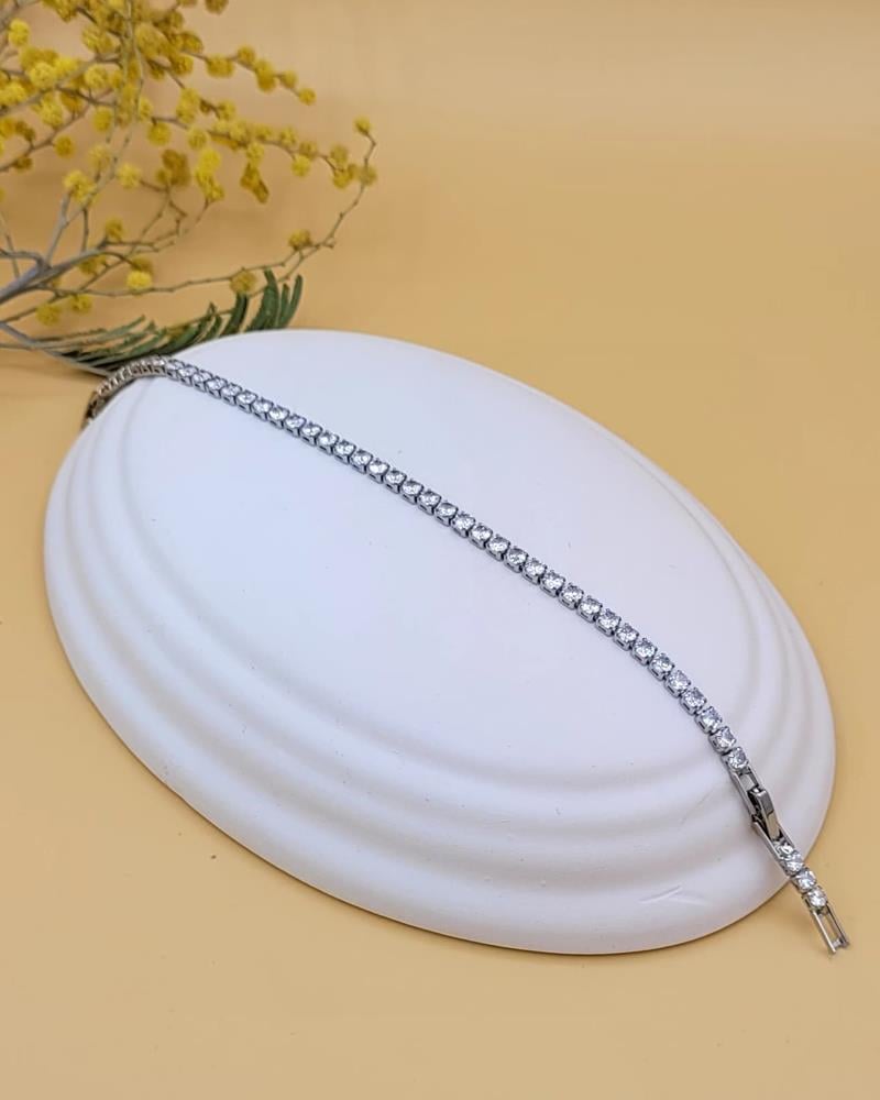 Suyolu Baget Bileklik Silver Renk