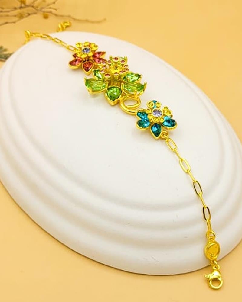 Swr Zirkon Taşlı Marka Model Çiçek Bileklik