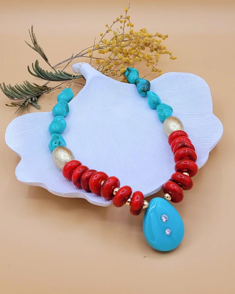 Turkuaz Akdeniz Kolye