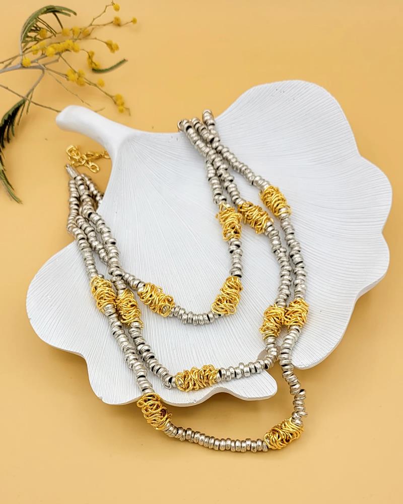 Üç Sıra Zincir Harmoni Kolye