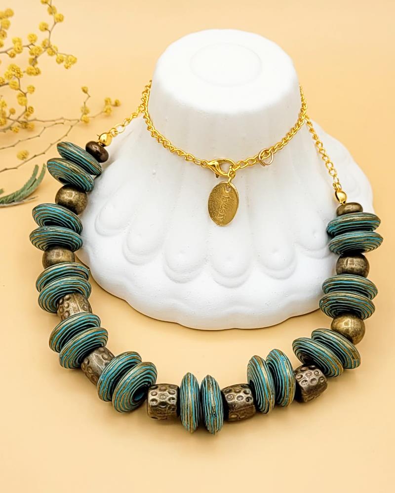 Verde Vintage Handmade Boncuklu Kolye
