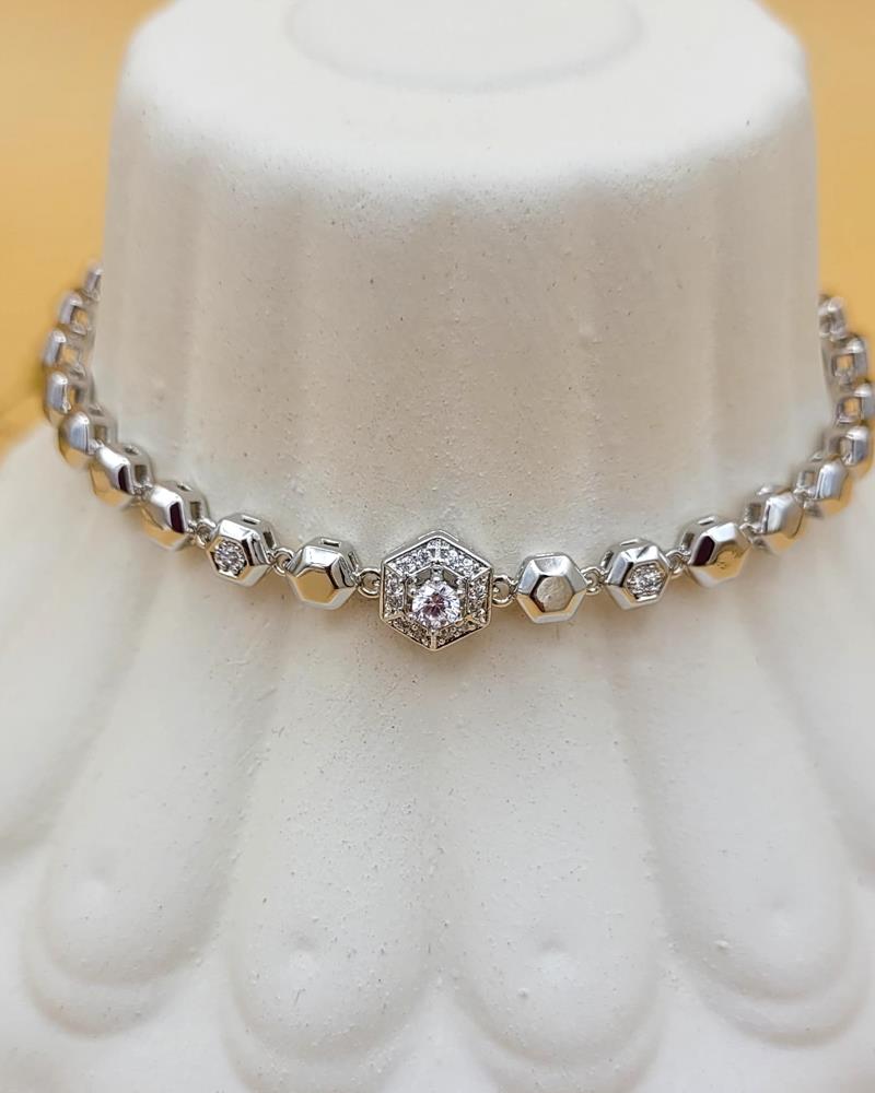 XUPING Işıltılı Geometrik Çelik Bileklik