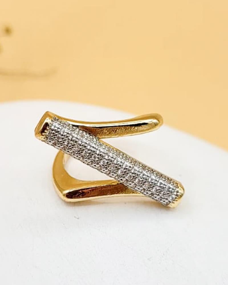Zenit Zirkon Taşlı Gold Yüzük