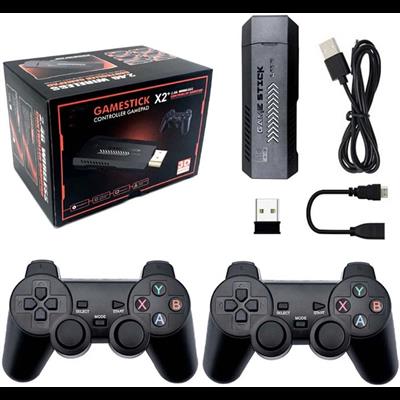 2.4g Kablosuz Denetleyici Hd 4K Hd Video 2 Kollu Oyun Konsolu Oyun Seti