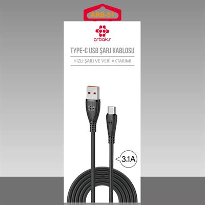 3.1A TYPE-C Şarj Kablosu Arbaks ARB-51