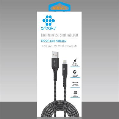 3.1A iphone Şarj Kablosu Arbaks ARB-57