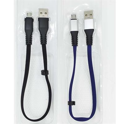 30 Cm Micro Kısa PowerBank Kablosu Metal Başlık Hızlı Usb