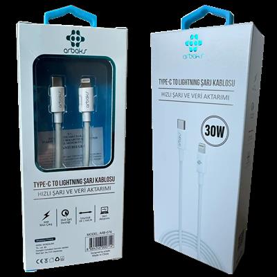 27W PD Lightning iphone Şarj Kablosu Arbaks ARB-076
