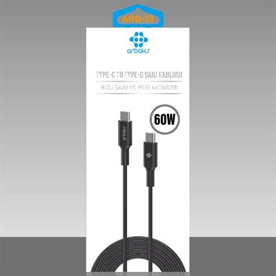 60W PD TYPE-C TYPE-C Şarj Kablosu Arbaks ARB-53