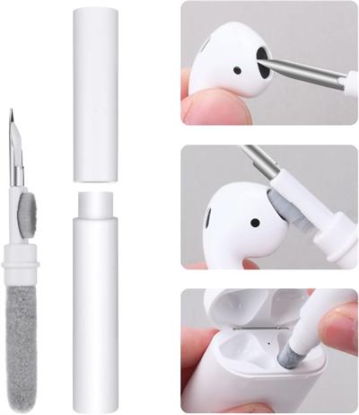 AirPod Temizleme Kiti, Süngerli 3ü 1 Arada Airpod Temizleyici Kalem, Kablosuz Kulaklıklar