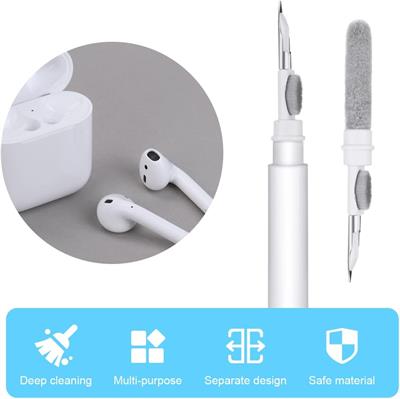 AirPod Temizleme Kiti, Süngerli 3ü 1 Arada Airpod Temizleyici Kalem, Kablosuz Kulaklıklar