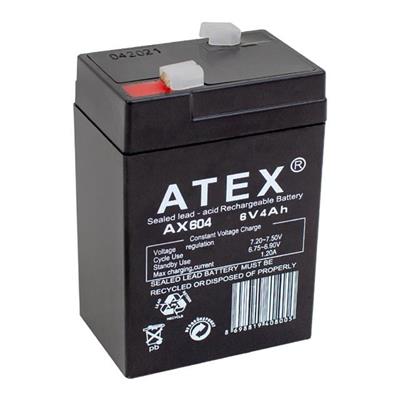 Atex 6 Volt 4 AH Işıldak Aküsü (70*48*101 Mm)