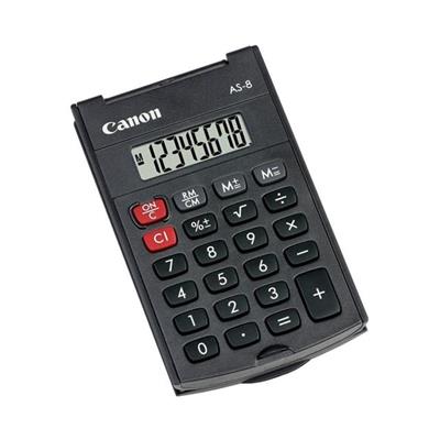 Canon AS-8 Siyah 8 Haneli Kapaklı Cep Tipi Hesap Makinesi