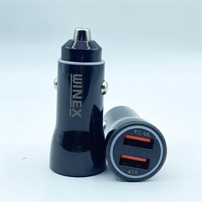 Çift Girişli Usb 3.4A - 2.4A +1A Araç Şarj Başlığı Winex W-001