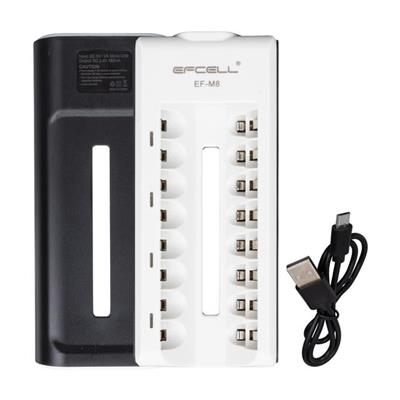 Efcell M8 AA/AAA 8li Pil Şarj Cihazı