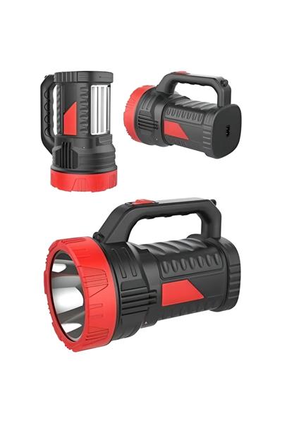 El Feneri Şarjlı T6 LED 15W Projektör + Florasan 26SMD Ns RDL-1013