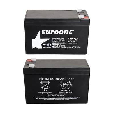 Euroone EO127.0 12 Volt 7 Amper Bakımsız Kuru Akü