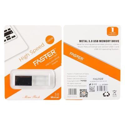 Faster 128 GB Mimi Serisi USB 3.0 Yüksek Hızlı Mavi Işıklı Metal Flash Bellek